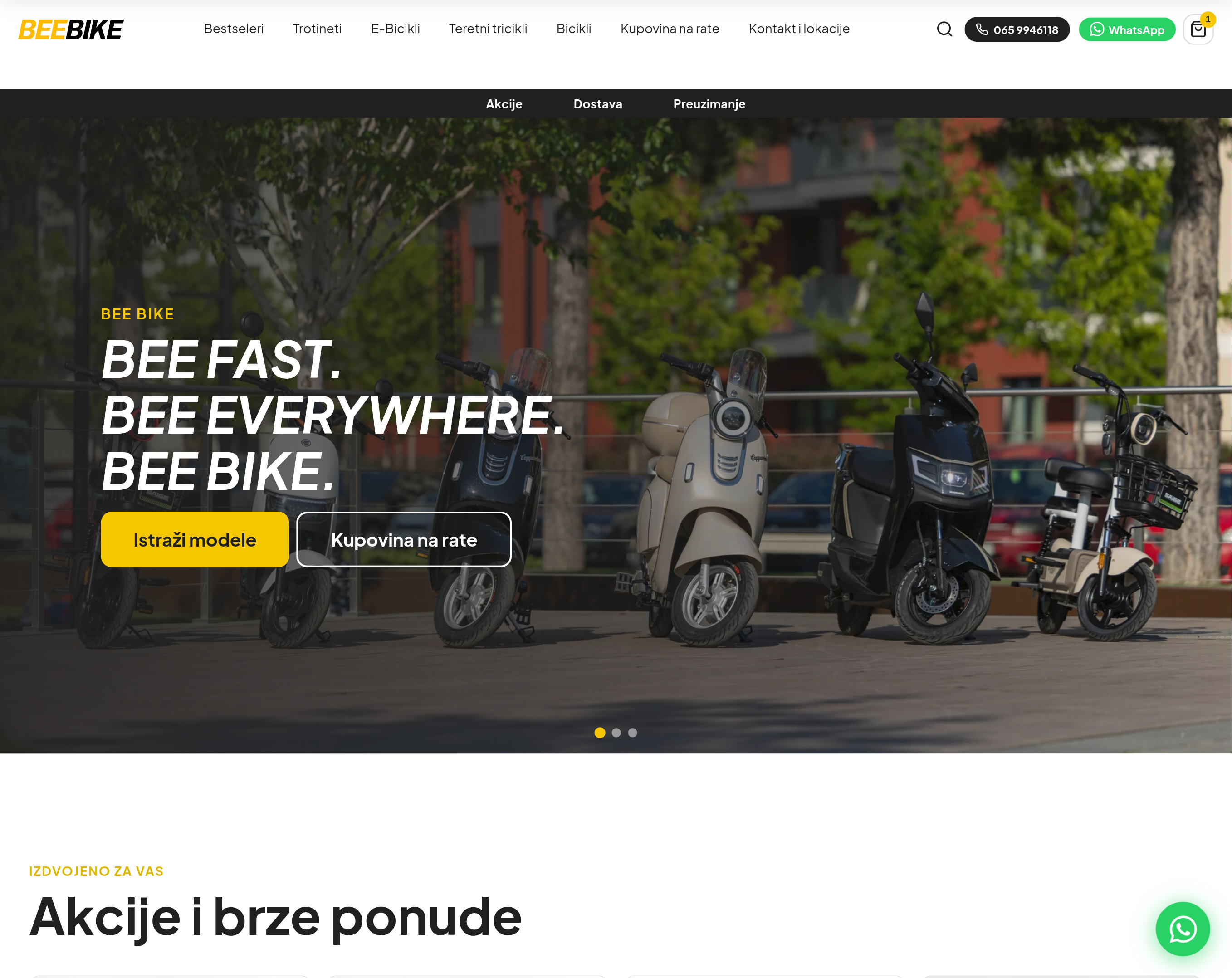 BeeBike online prodavnica — Shopify prodavnica i automatska sinhronizacija sa dobavljačem