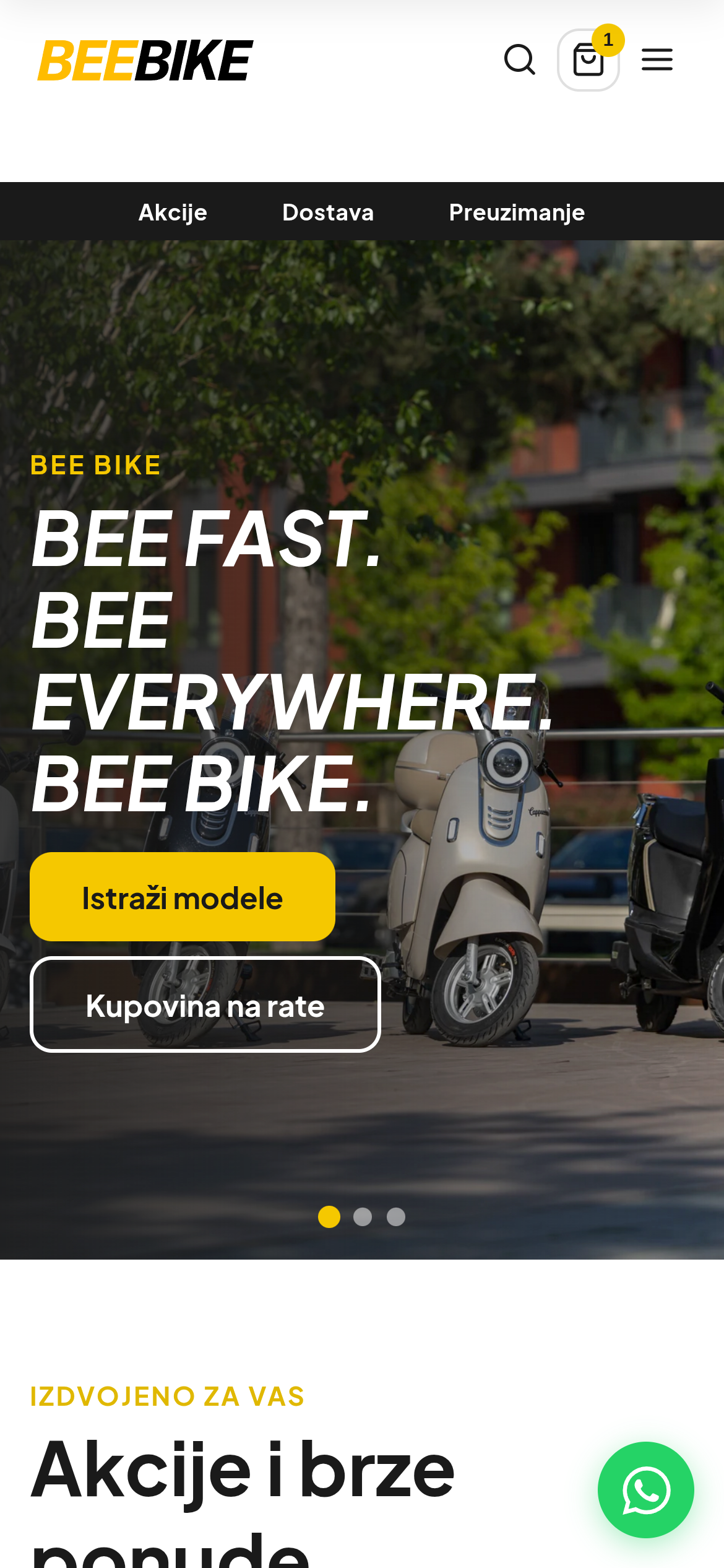 BeeBike online prodavnica — Shopify prodavnica i automatska sinhronizacija sa dobavljačem