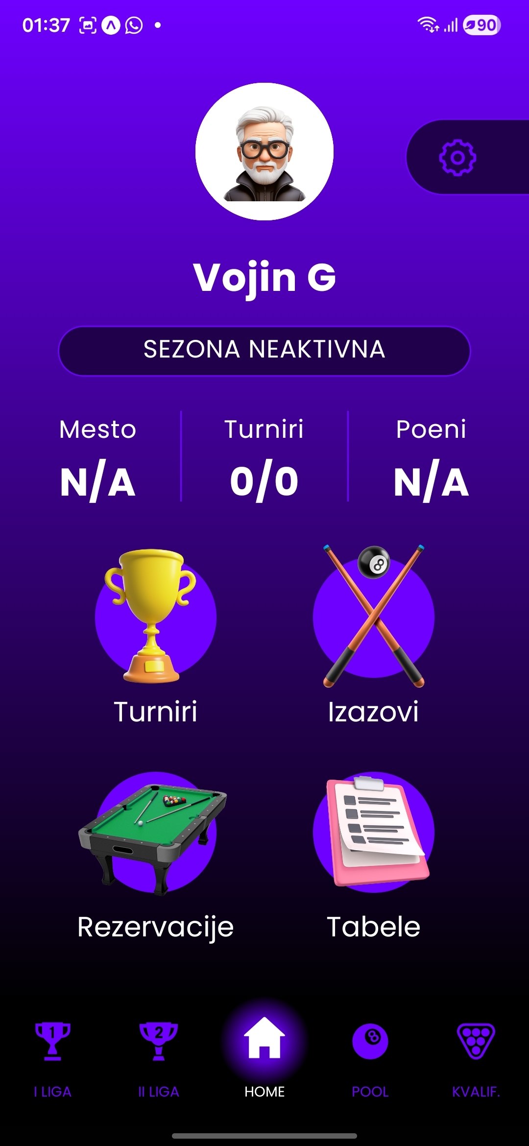 Rupa — platforma za bilijar klub: rezervacije, turniri, naplata sesija po stolu, sa nativnom aplikacijom i dashboard-om