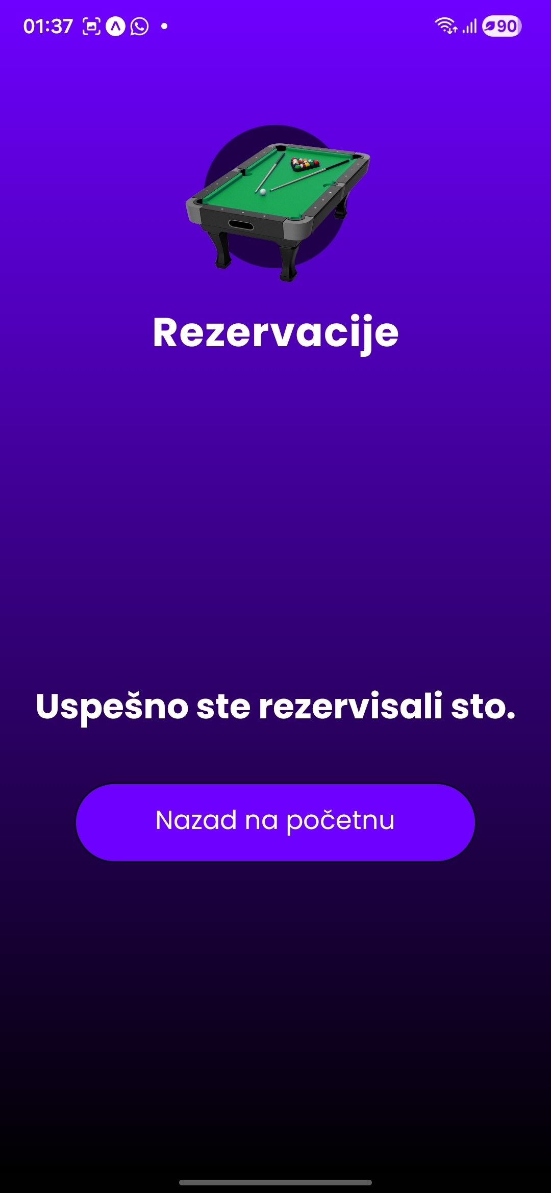 Rupa — platforma za bilijar klub: rezervacije, turniri, naplata sesija po stolu, sa nativnom aplikacijom i dashboard-om