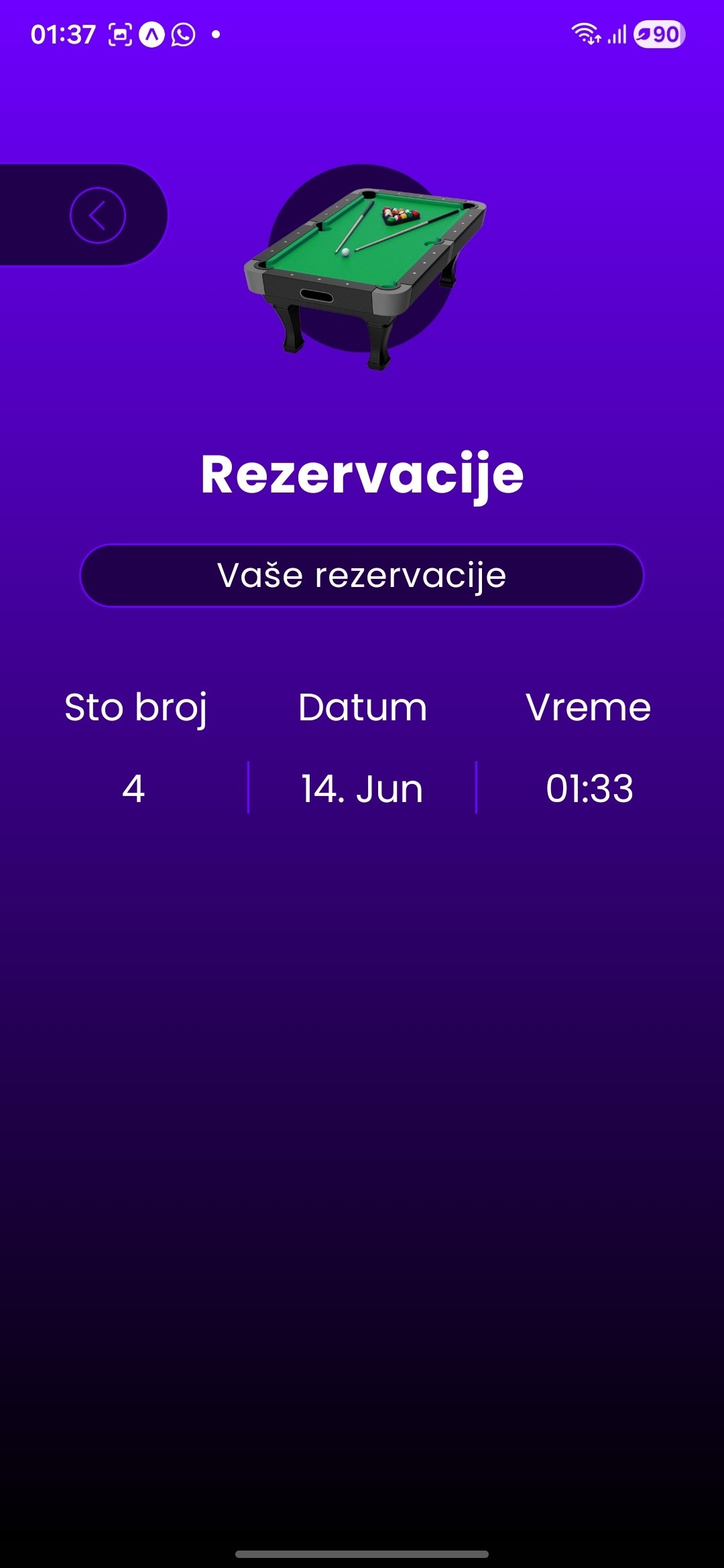 Rupa — platforma za bilijar klub: rezervacije, turniri, naplata sesija po stolu, sa nativnom aplikacijom i dashboard-om